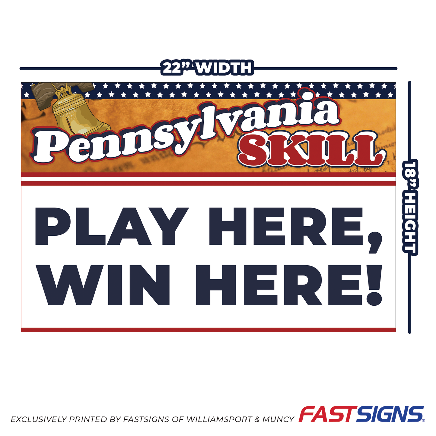 Yard Sign: 22" x 18"