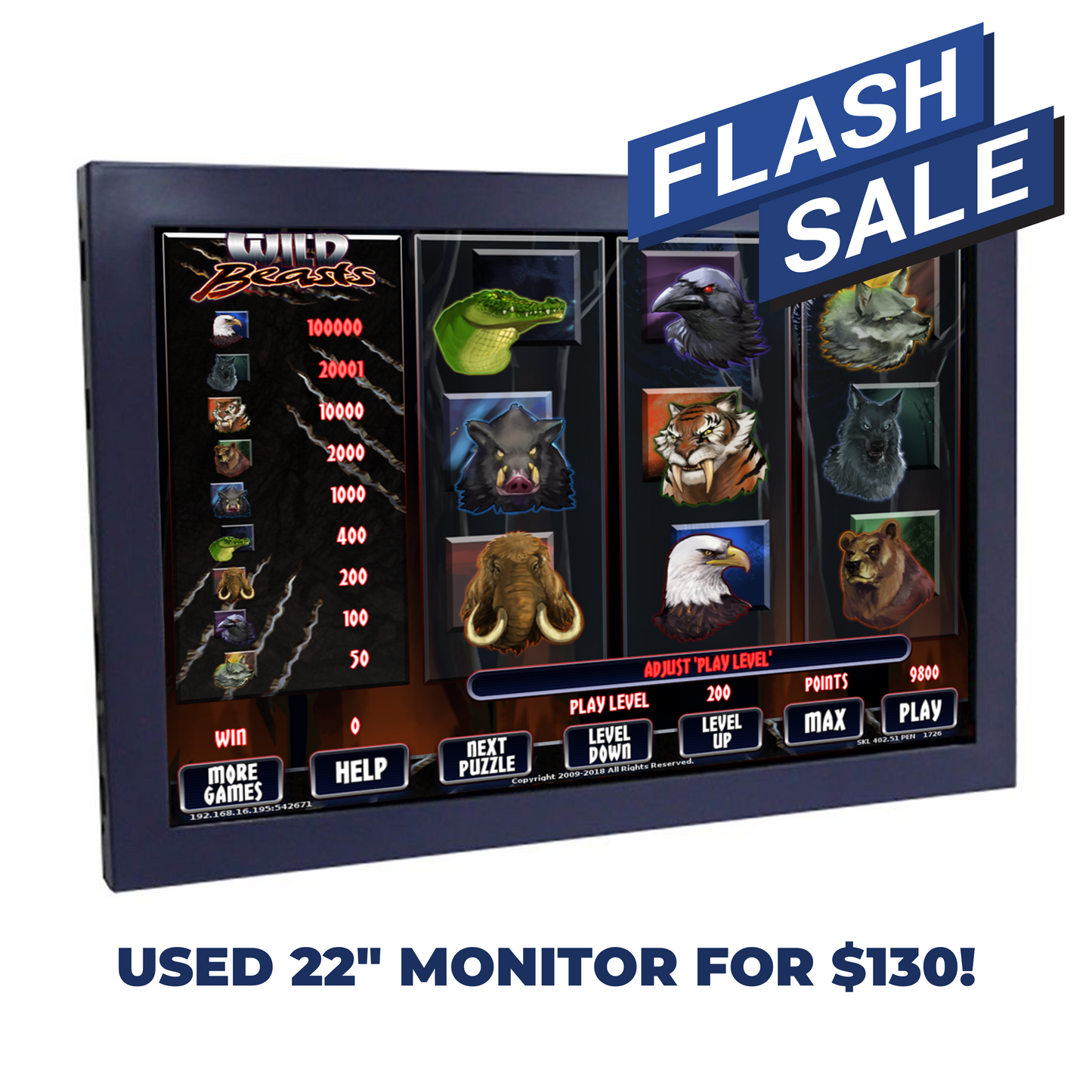 22" Goldfinger Monitor-Used **SALE**