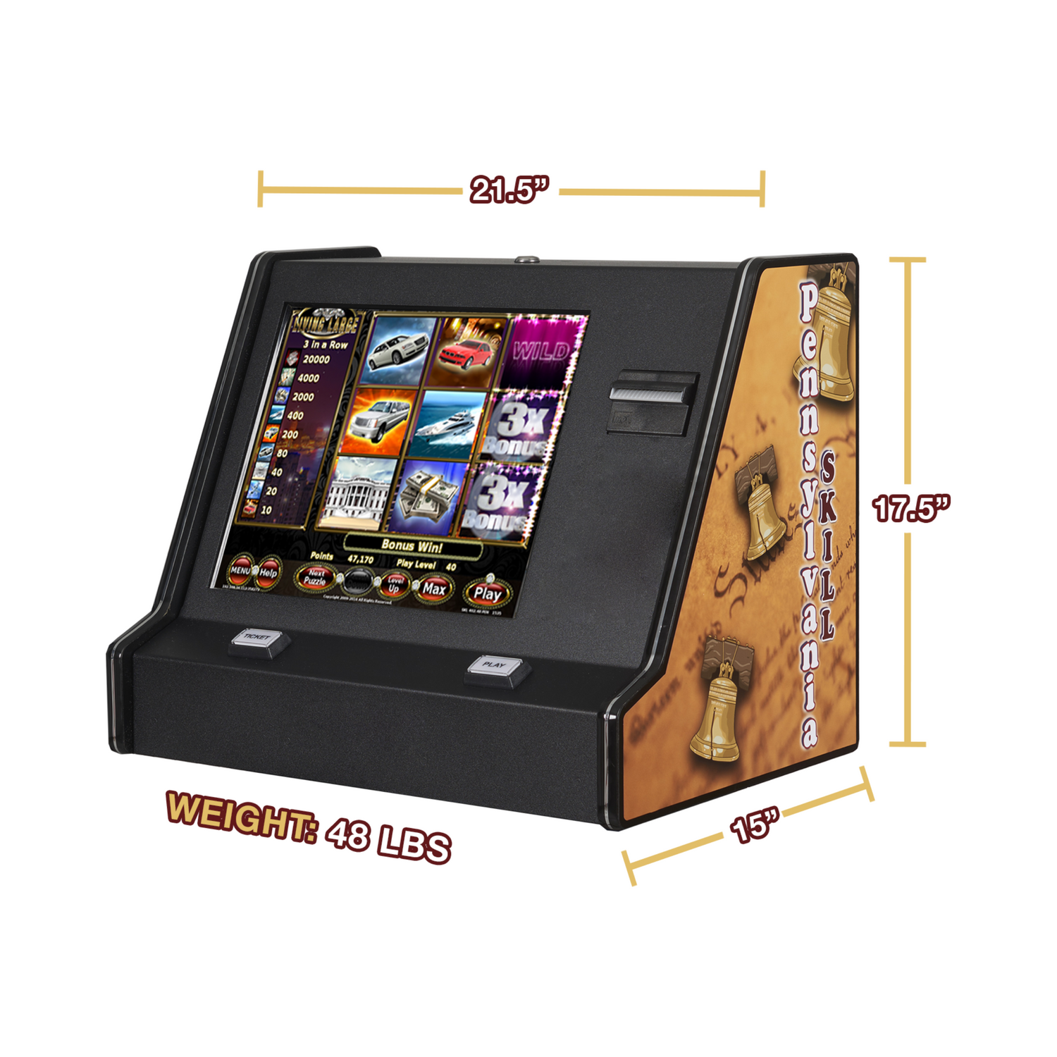 Pennsylvania Skill (PA Skill) Barfly Cabinet Model Built By Miele Manufacturing (Miele MFG) and Powered by Pace-O-Matic (POM)