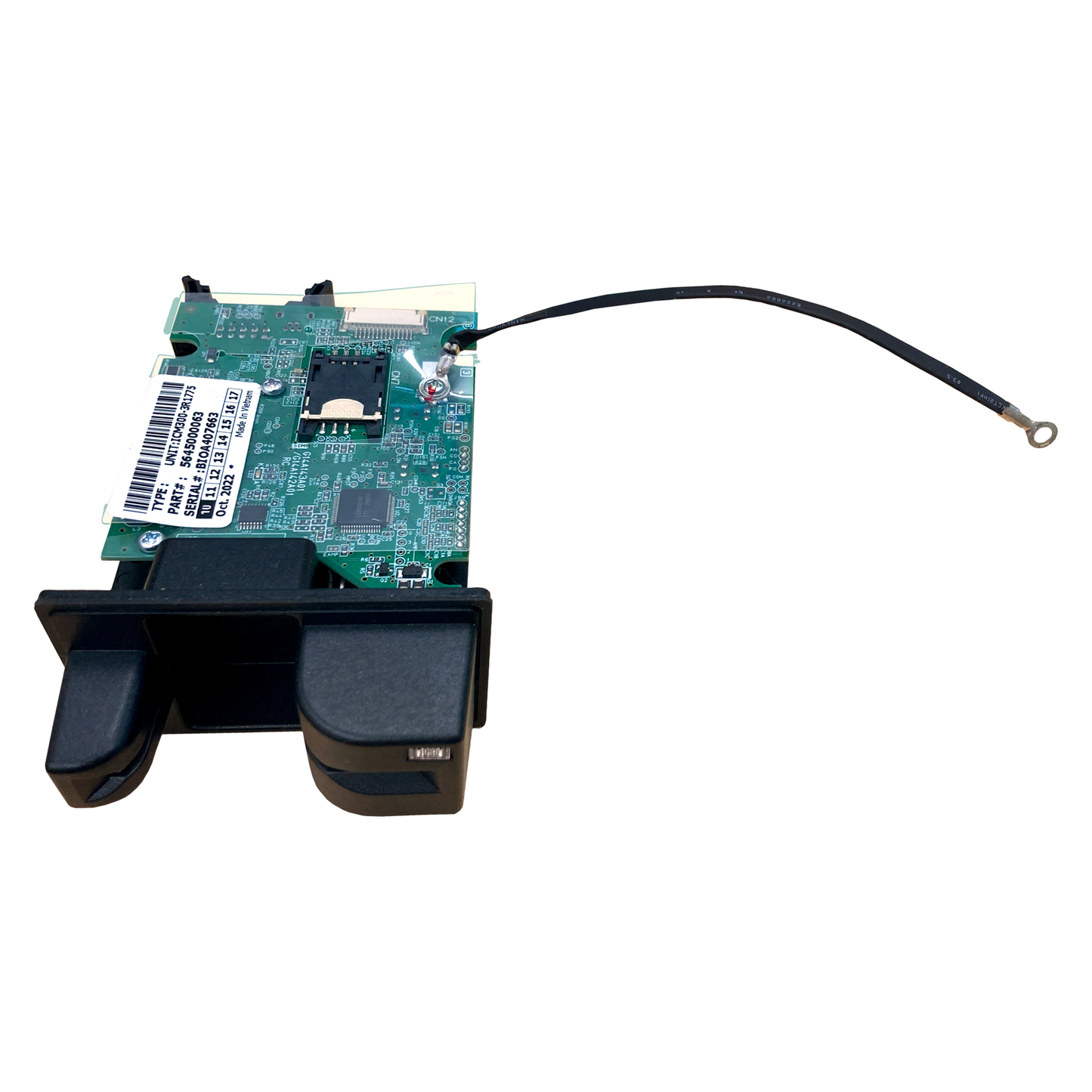 Sold by Miele Manufacturing (Miele MFG). Hyosung 5400 EMV Card Reader and Bezel. New, never used Hyosung ATM Card Reader. Hyosung 5400 ATM. 5645000063; BIOA407663; ICM300-3R1775; IFM300-0400.