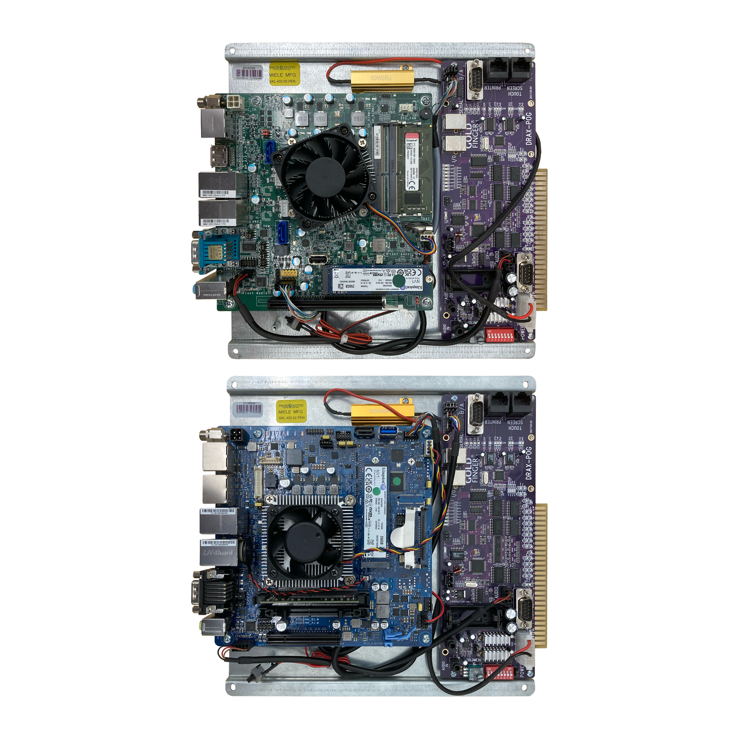 <p><strong>New 64 Bit Motherboard (.60 and above software)</strong></p> <p>Miele Manufacturing will send one of two motherboard styles, depending on stock, when ordered. Both styles work the same.</p>