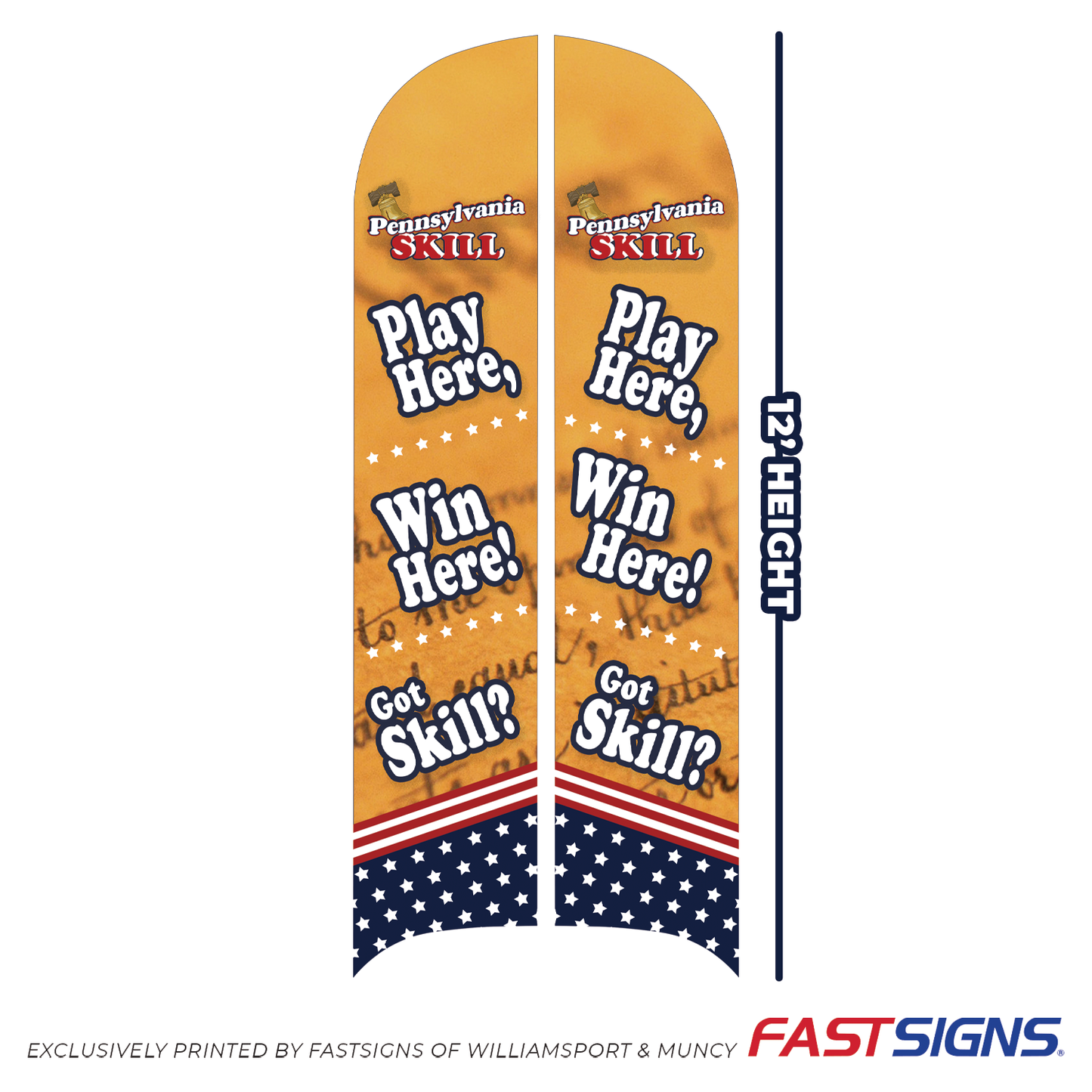 Wind Flags: 12' Double or Single Sided