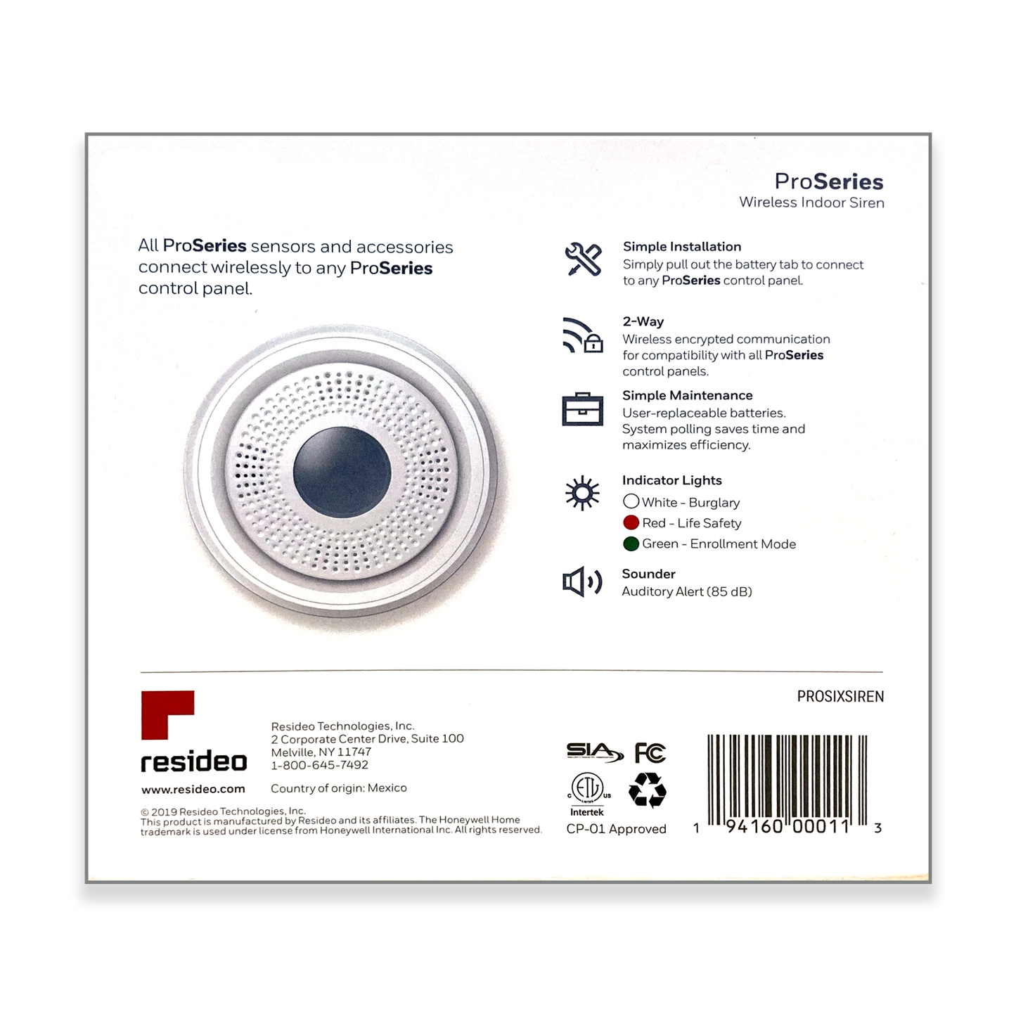 Sold by Miele Manufacturing. This siren delivers big benefits to you and your customers: easy professional installation, remote monitoring/diagnostics, 128-bit AES encryption and tamper protection.