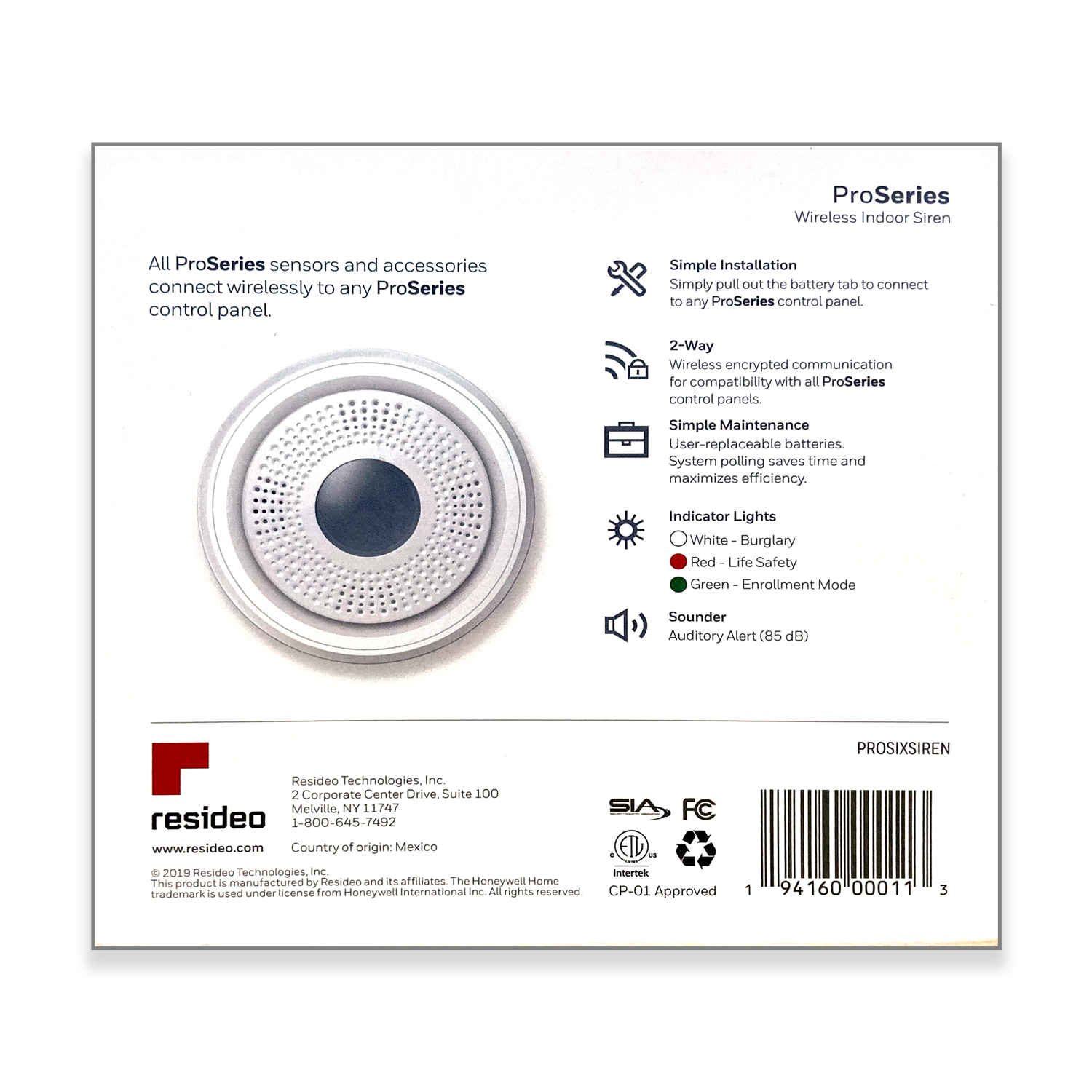 Sold by Miele Manufacturing. This siren delivers big benefits to you and your customers: easy professional installation, remote monitoring/diagnostics, 128-bit AES encryption and tamper protection.