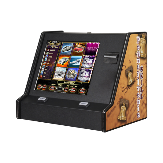 Sold by Miele Manufacturing (Miele MFG) and printed/designed by Fastsigns of Muncy and Williamsport. Barfly Cabinet Wrap. Pennsylvania Skill (PA Skill) is powered by Pace-O-Matic (POM) and built by Miele Manufacturing (Miele MFG).