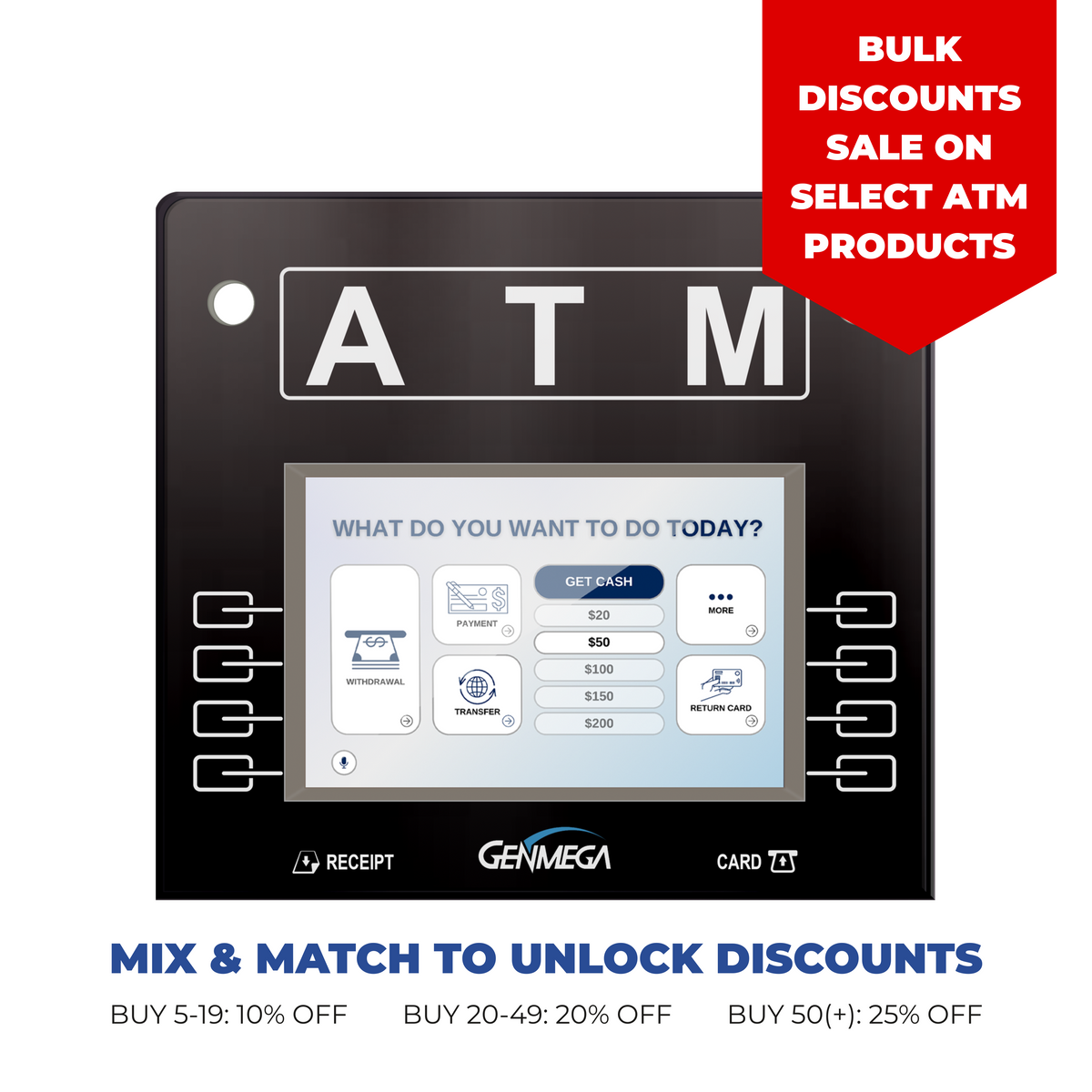 Genmega B3 Keypad Complete Assembly LCD, Bezel, and Monitor: Genmega Onyx ATM – Miele ...