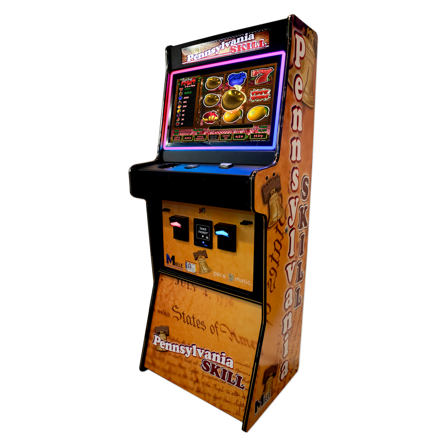 Freshen up your Pennsylvania Skill Patriot with a new Cabinet Wrap to make your game(s) stand out in any location.
